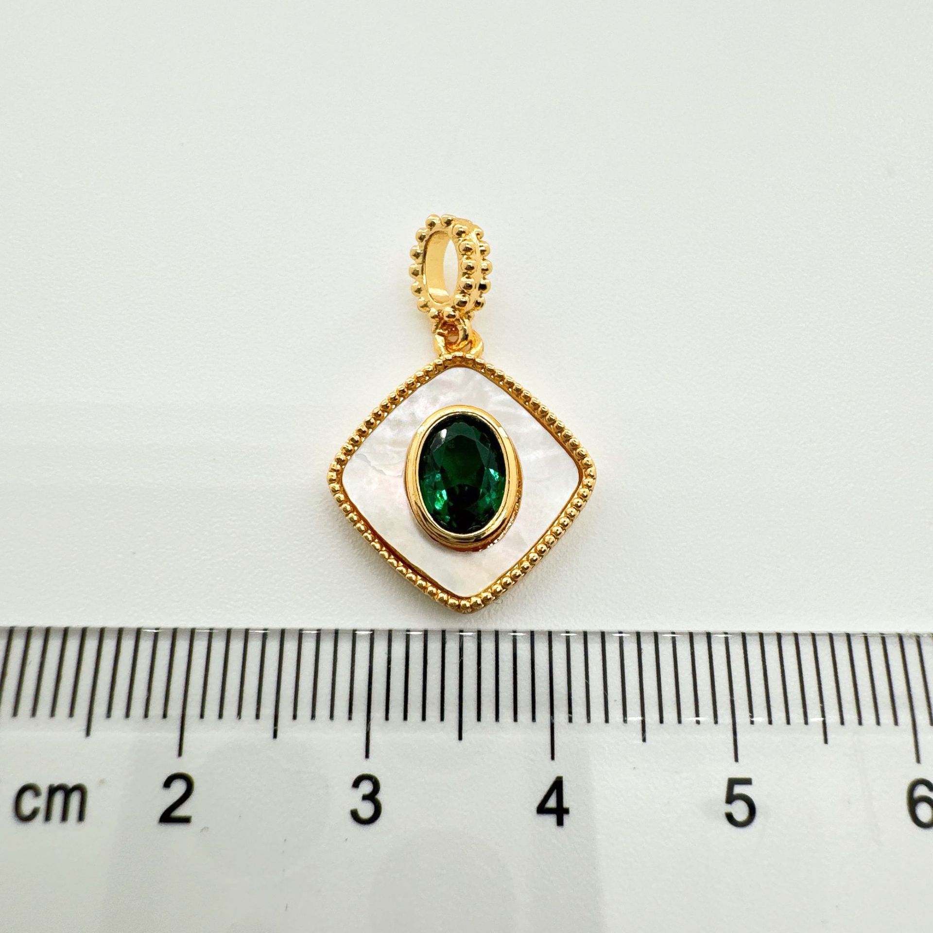 7g Weight Pendant Jewelry Making Type Zircon Inlay Material DIY Jewelry Accessories Classification 1 Piece Quantity Copper Material Color Block Pattern Inlay Design Simple Style, Classic Style Style 1 Piece Copper Zircon Color Block Pendant 14