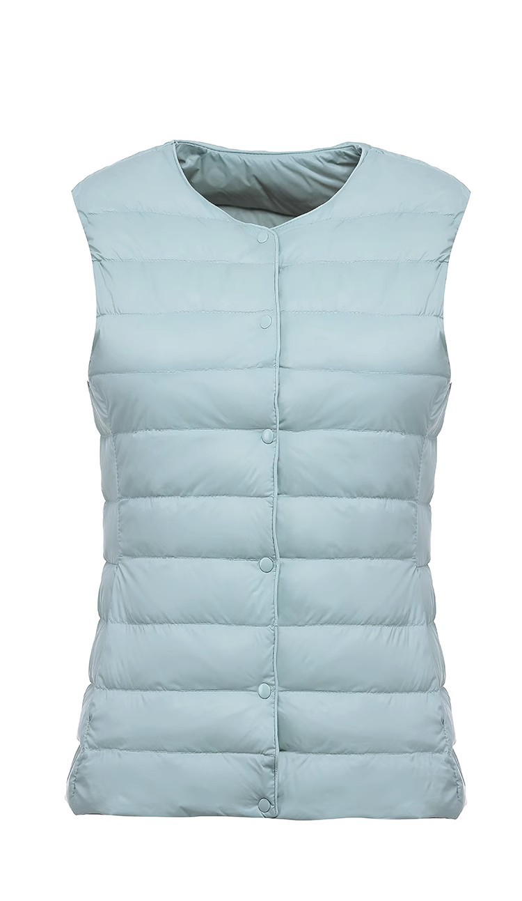 Otoño e Invierno nuevo ligero abajo chaqueta Chaleco de las mujeres caliente Delgado desgaste interior ligero pato blanco abajo chaleco forro chaleco marea