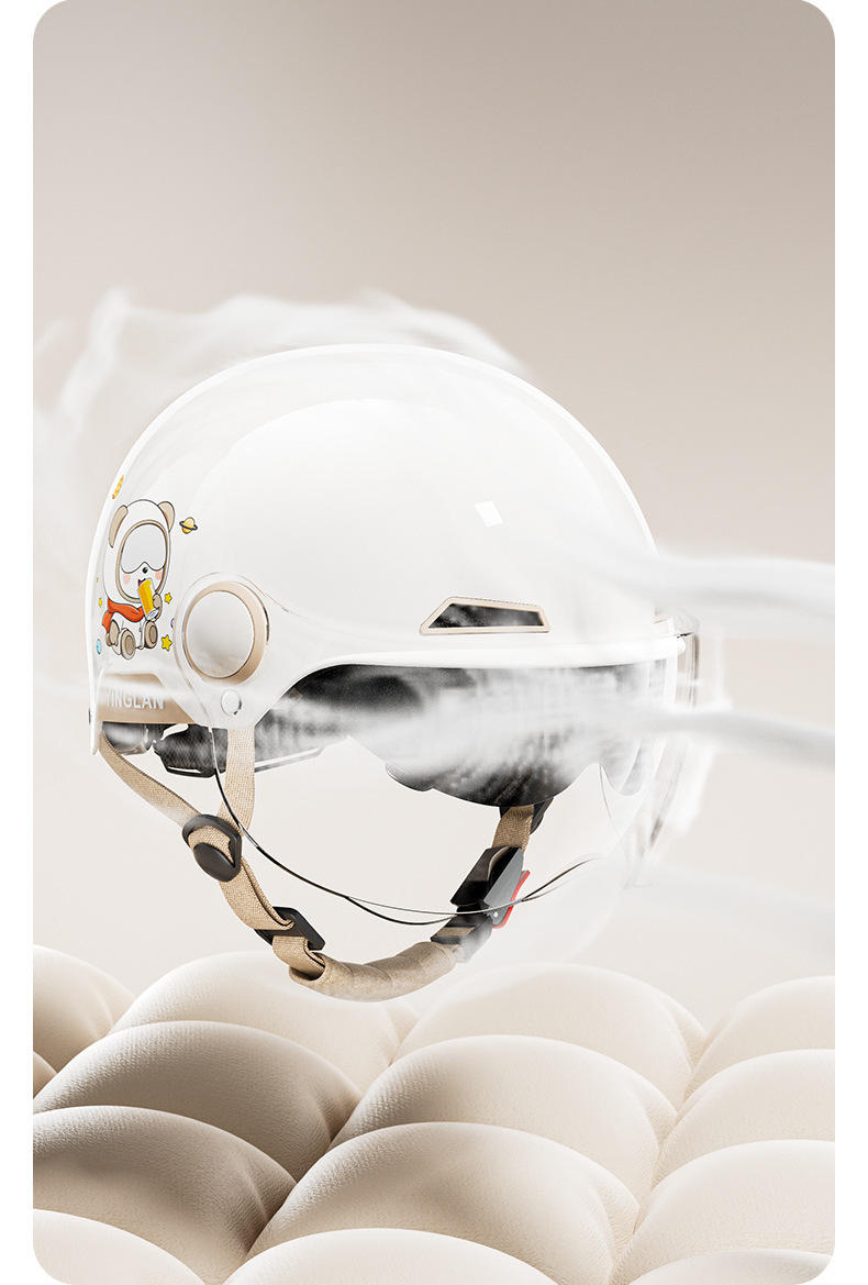 Cable Helmet Electric Vehicle Women's 3C Certified All-Season Universal Cute Winter Warm Motorcycle Helmet for Men