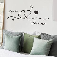 FX-A313個性愛心FOEVER TOGETHER 臥室客廳牆面美化裝飾牆貼紙