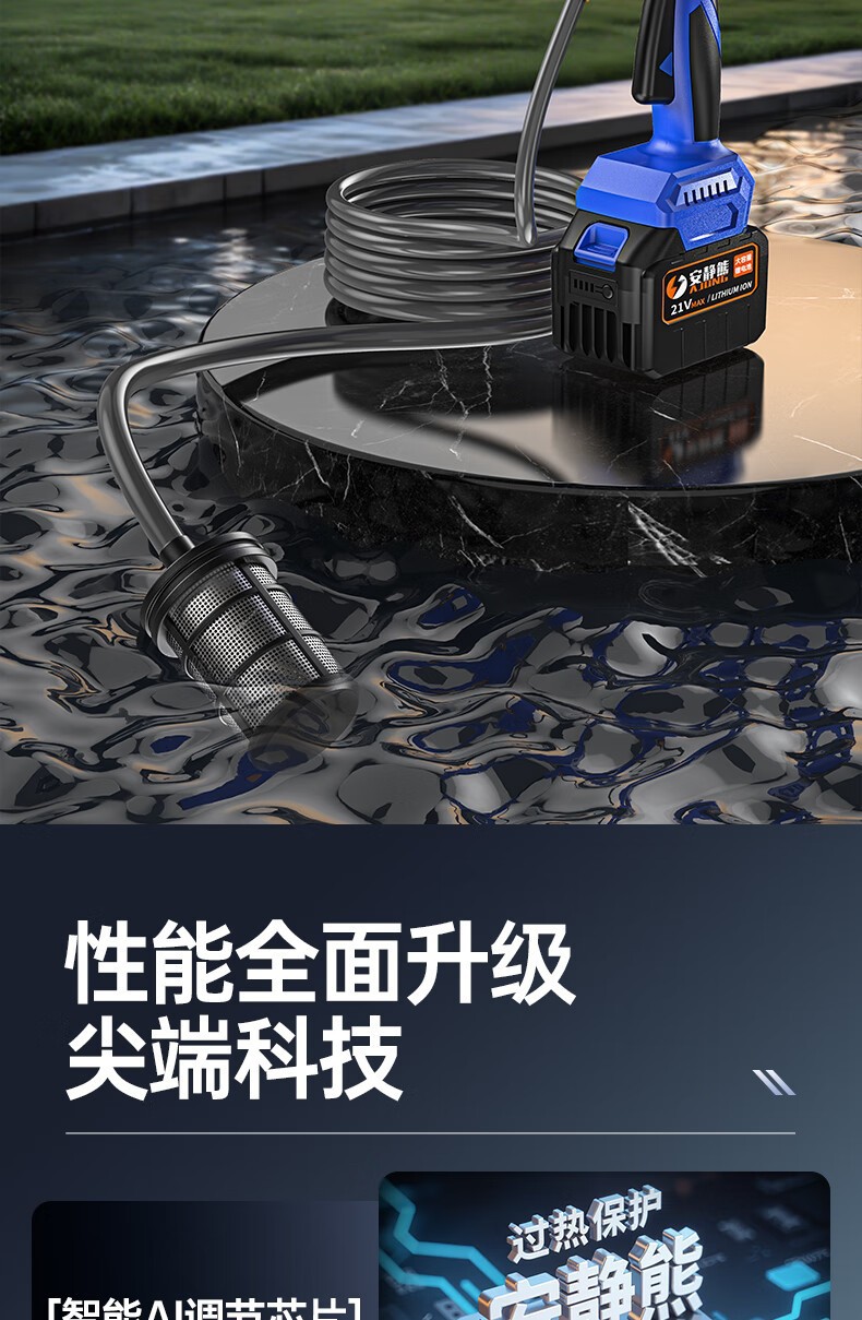 Wireless Car Washing Machine Portable Car High-Pressure Water Gun High-Power Car Lithium Battery Household Electric Car Washing Artifact