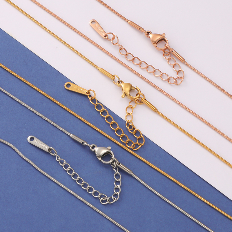 Fashion Solid Color Stainless Steel Plating Necklace display picture 4