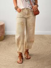 G 94723 Patchwork Cropped Jeans ƴ�Ӿŷ�ţ�п�