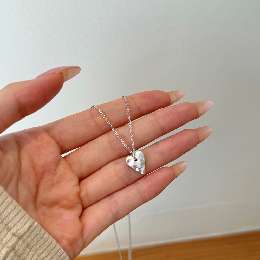 Women's Gender 925 Sterling Silver Cable Chain Plating Heart Shape Pendant Necklace