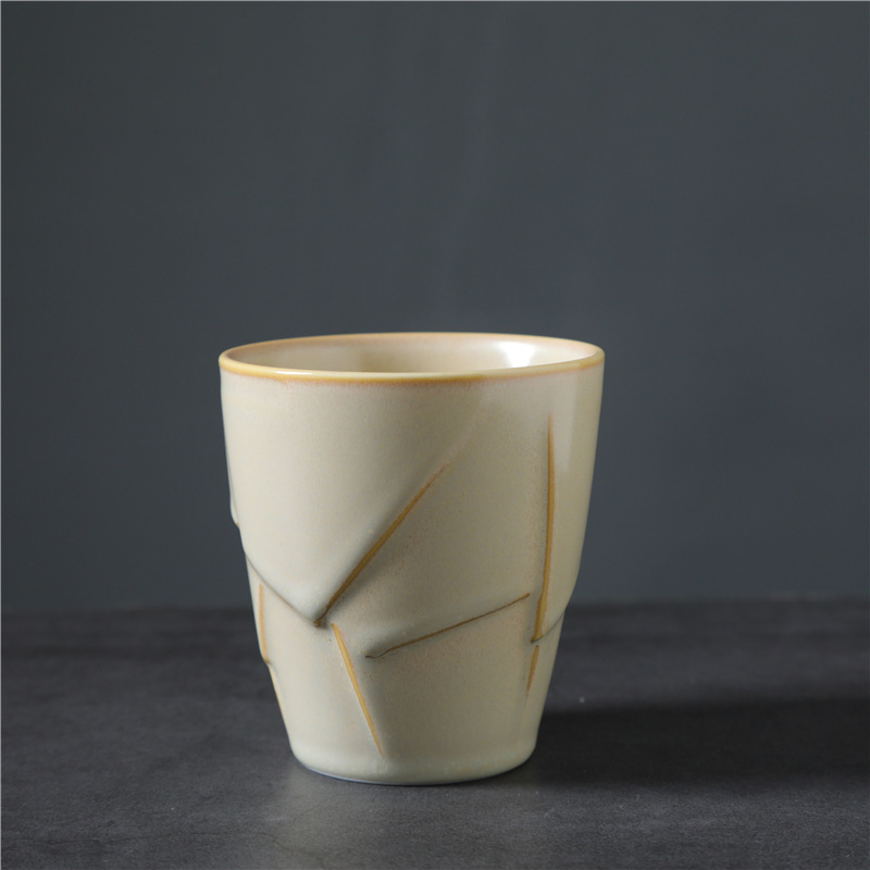 306-C without a handle bamboo cute cup apricot color 250ml
