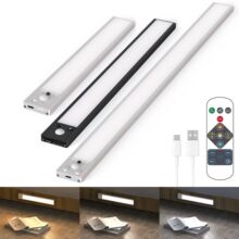 超薄智能led人体感应灯充电式三色变光灯带 酒柜橱柜衣柜灯条