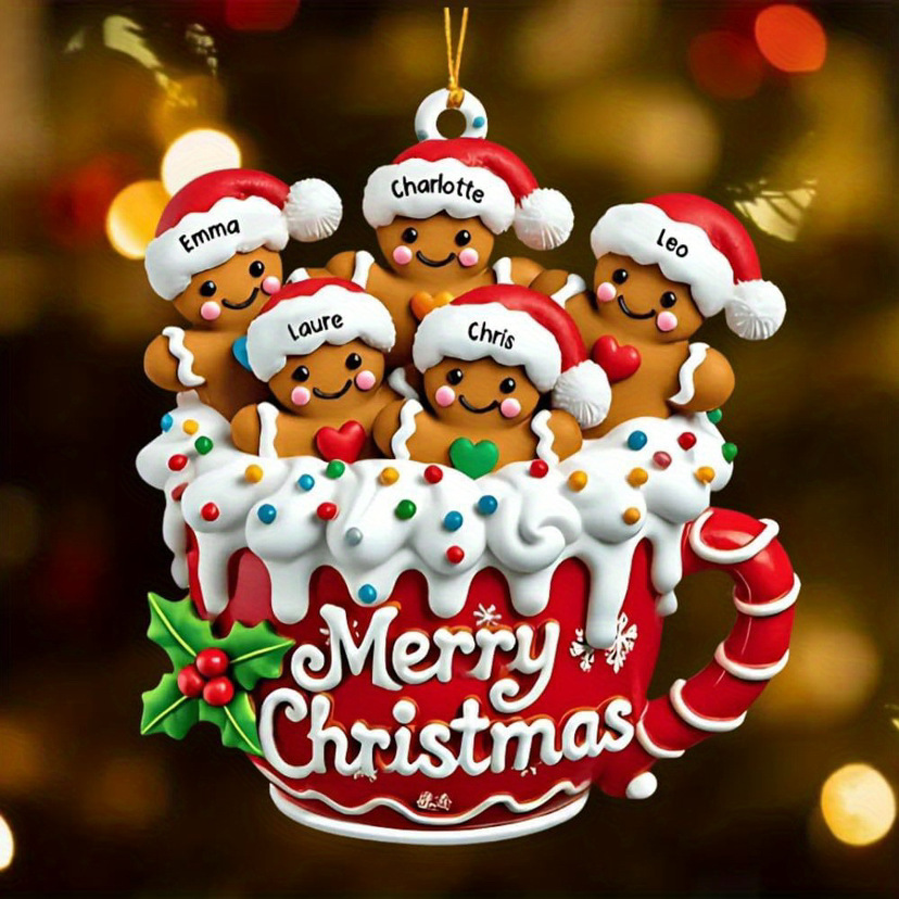 Navidad pastel horneado decoración de automóvil caja de regalo pan de jengibre hombre de Navidad Plug-in fiesta postre cubierta image 7