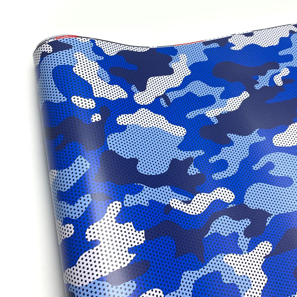 Cross-Border Blue and White Polka Dot Camouflage Car Body Color Change Film Electric Motorcycle Mountain Bike Color Change Decal Waterproof Sticker