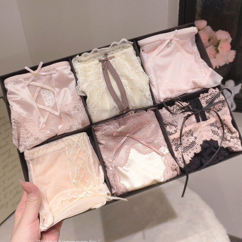 【More Than Just Love】Women's Lace Panties 2026 New Sexy French Bow Pure Desire Pure Cotton Set Gift Box 【More Than Just Love】Women's Lace Panties 2026 New Sexy French Bow Pure Desire Pure Cotton Set Gift Box
