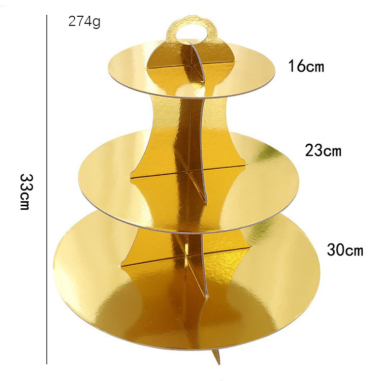 295g Weight Cake stand Event & Party Supplies 1 Piece Quantity Party, Festival Occasion Birthday Basic Modern Style Classic Style Geometric Paper Party Festival Cake Stand