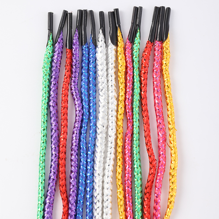 厂家供应彩色低弹金丝手提绳礼盒手提袋扭绳包装袋手提三股纽绳子