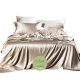 22 Mm Silk Four-piece Set Lightweight Silky Smooth Delicate High-end Luxury Thickened Mulberry Silk Silk Bed Quilt Cover