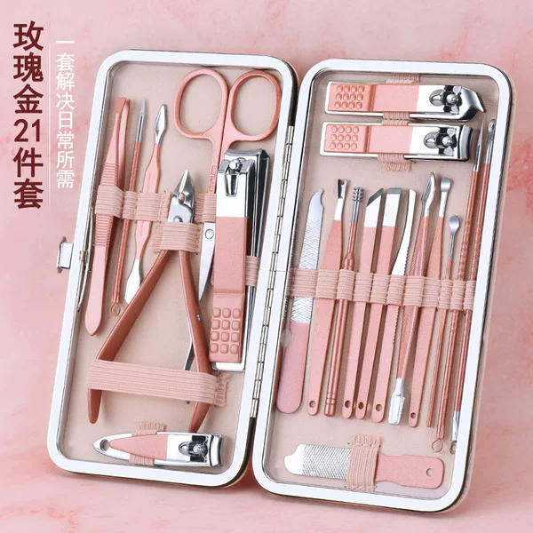 in stock Clipper Nail Clipper suit 21 Pieces Nail Clipper Company Gift Activity Home Adult Beauty Tools Full Set