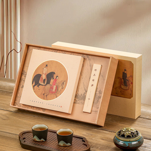 3EW1 Vintage Pu 'er Tea Cake Packaging Box Empty Gift Box 357g Empty Cake Box Fuding White Tea Single Cake Packed