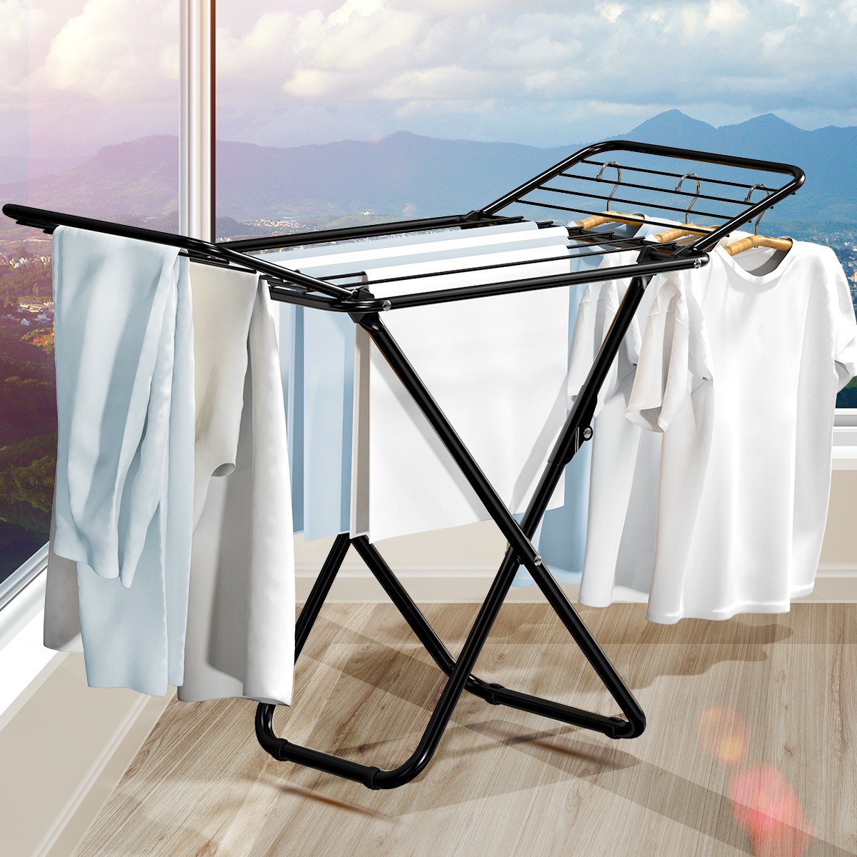 Qatlanan İkitərəfli Paltar Quruducu, Balkon və Ev Üçün