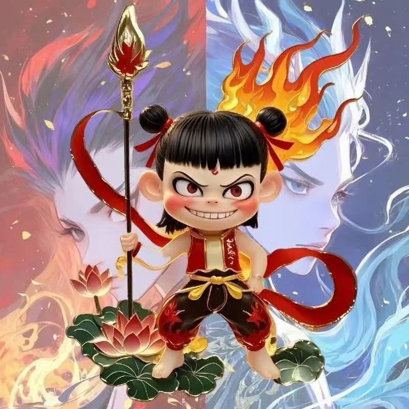 Nezha 2 Magic Boy Naohai alrededor del mar Nezha Ao Ao C Metal imán imán imán de nevera aleación colección de animación aleación conmemorativa