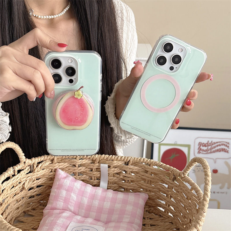Summer Fresh Fruit-Themed Phone Case Suitable for Apple 17 Pro Max, Magnetic for 16 Pro, New for 14/13, Niche for 16Pm