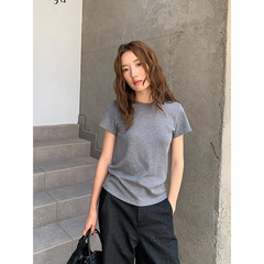 【9色可选】羊毛基础款纯色短袖T恤女2025早秋韩版简约上衣T5552Q