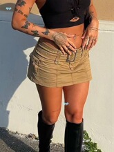 High Waist Hip Skirt Sexy Hot Girl Belt Short Skirt����ȹ