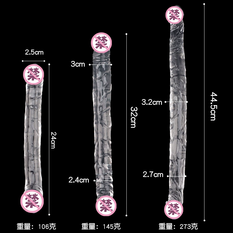 Crystal simulated penis double-headed dragon long dildo masturbation and thrust men and women lesbian les gay anus — кристаллический двуглавый длинный фаллоимитатор «дракон» для мастурбации и пружинистых движений, для мужчин и женщин, реалистичная анальная имитация