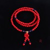 Rosary with round beads, bracelet, birthday charm suitable for men and women for beloved, ethnic accessory, cinnabar, 108 beads, wholesale, ethnic style