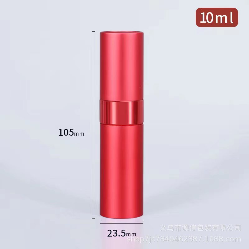 Botella de perfume Botella de spray giratoria de 10ml Botella de dispensación de perfume Botella de spray de presión portátil Botella de spray cosmético