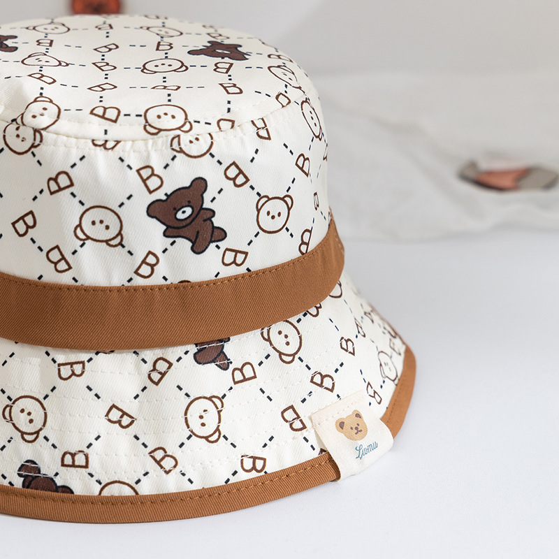 Children Unisex Fashion Bear Printing Bucket Hat display picture 6