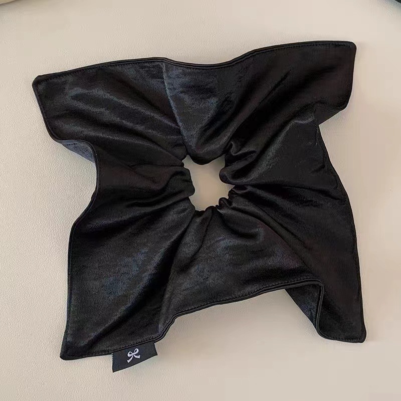 블랙[새틴 사각 머리끈]