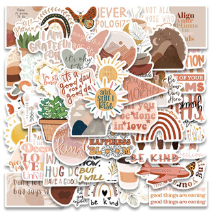 50 retro Bohemian inspirational stickers computer hand account cup mobile phone stickers Bohemia sticker