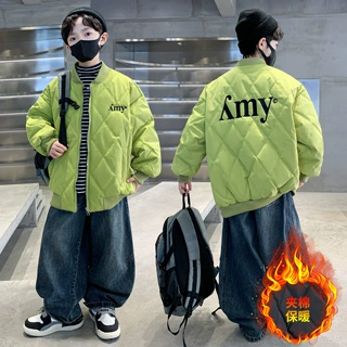 男童夹棉棒球服秋冬外套2026新款儿童秋装棒球服中大童夹棉外套潮