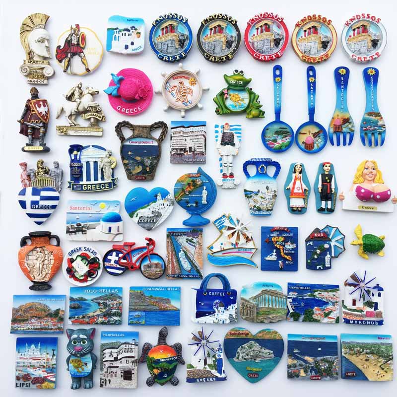 E-commerce STravel Commemorative Decorative Crafts Magnets Refrigerator Magnets From Various Parts Of Greece