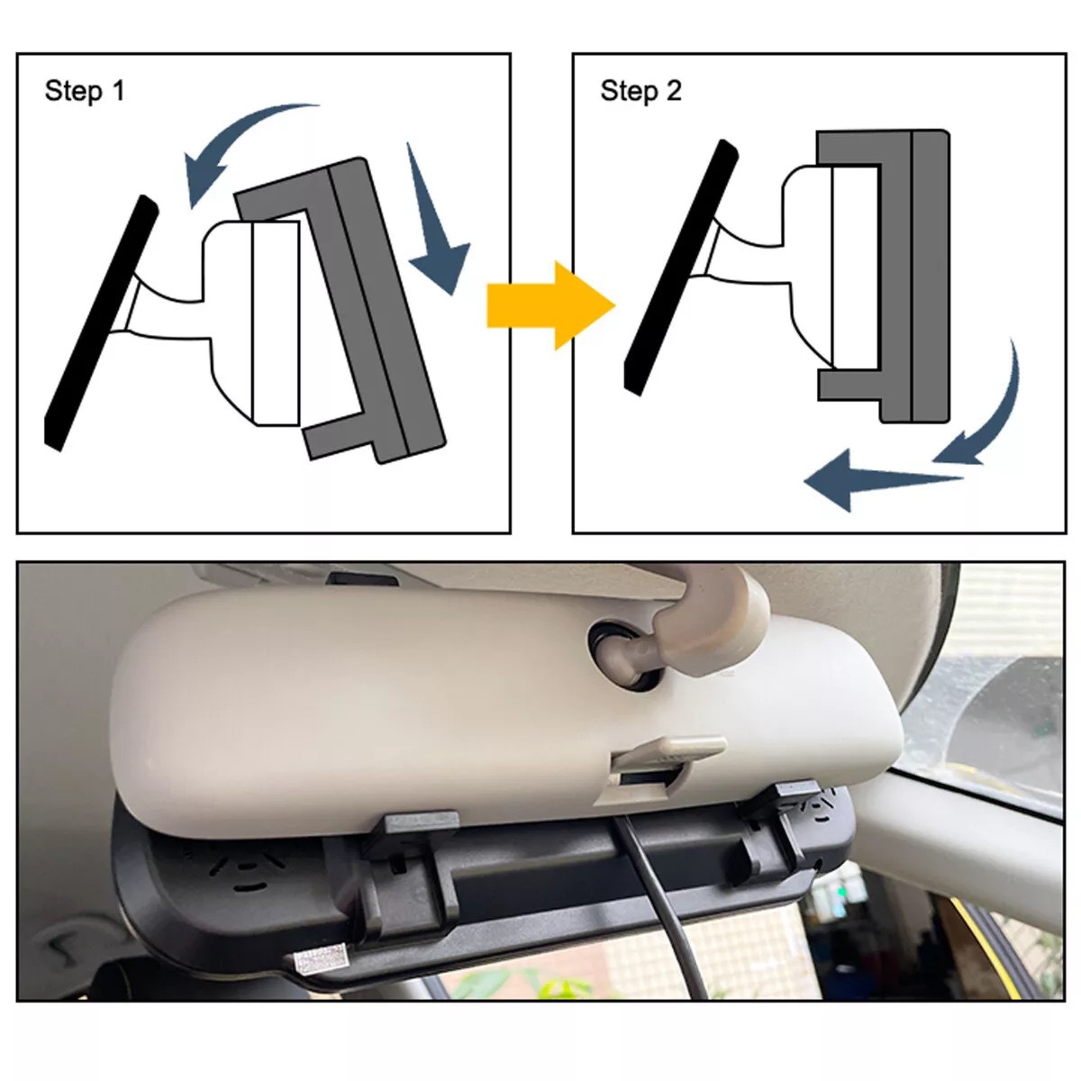 Hd 7inch Rearview Mirror Monitor + 3-in-1 Parking Radar Sensor Reversing Camera Rear View