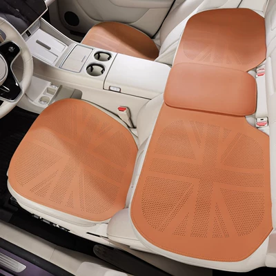 Seat cushion, seat cover for All Seasons, Summer Thin - ideal-orange-rice-shaped-breathable-design-full-car-three-piece-set