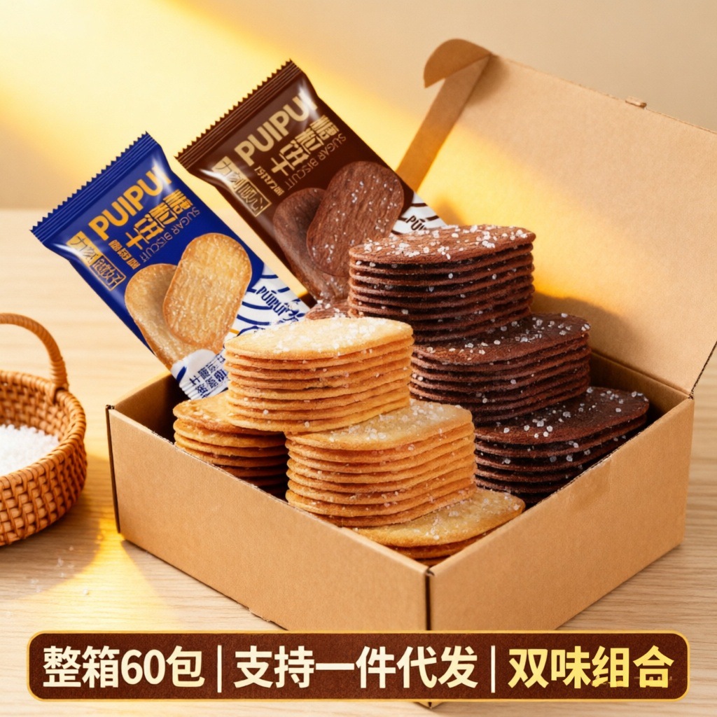 【Yongdeli】Coconut-Flavored Chocolate Crispy Biscuits Office Snacks to Satisfy Cravings Wholesale by the Box