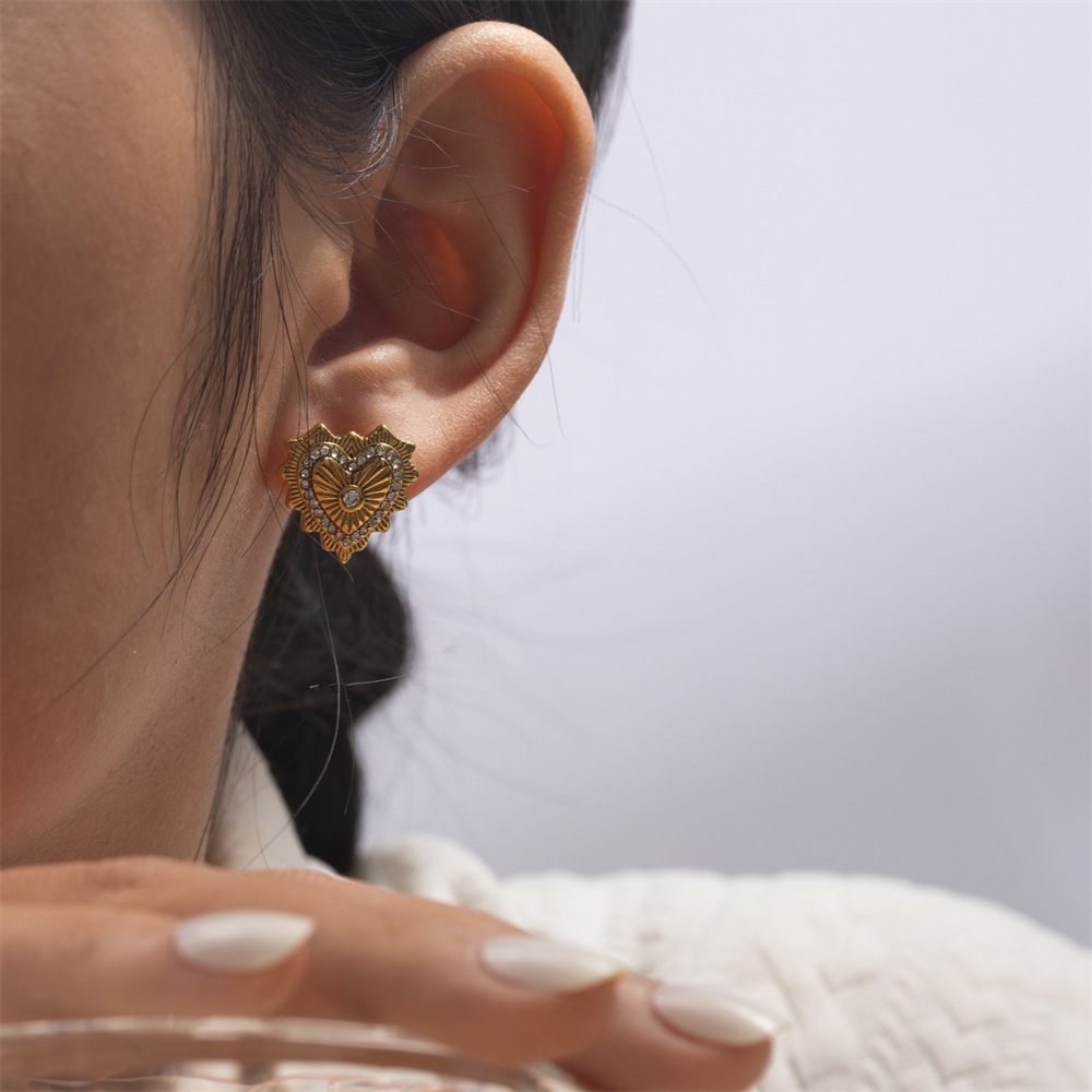TAINA Omei INS viento red joyería 18k oro acero inoxidable incrustado anillo de zircón anillo de dama superior