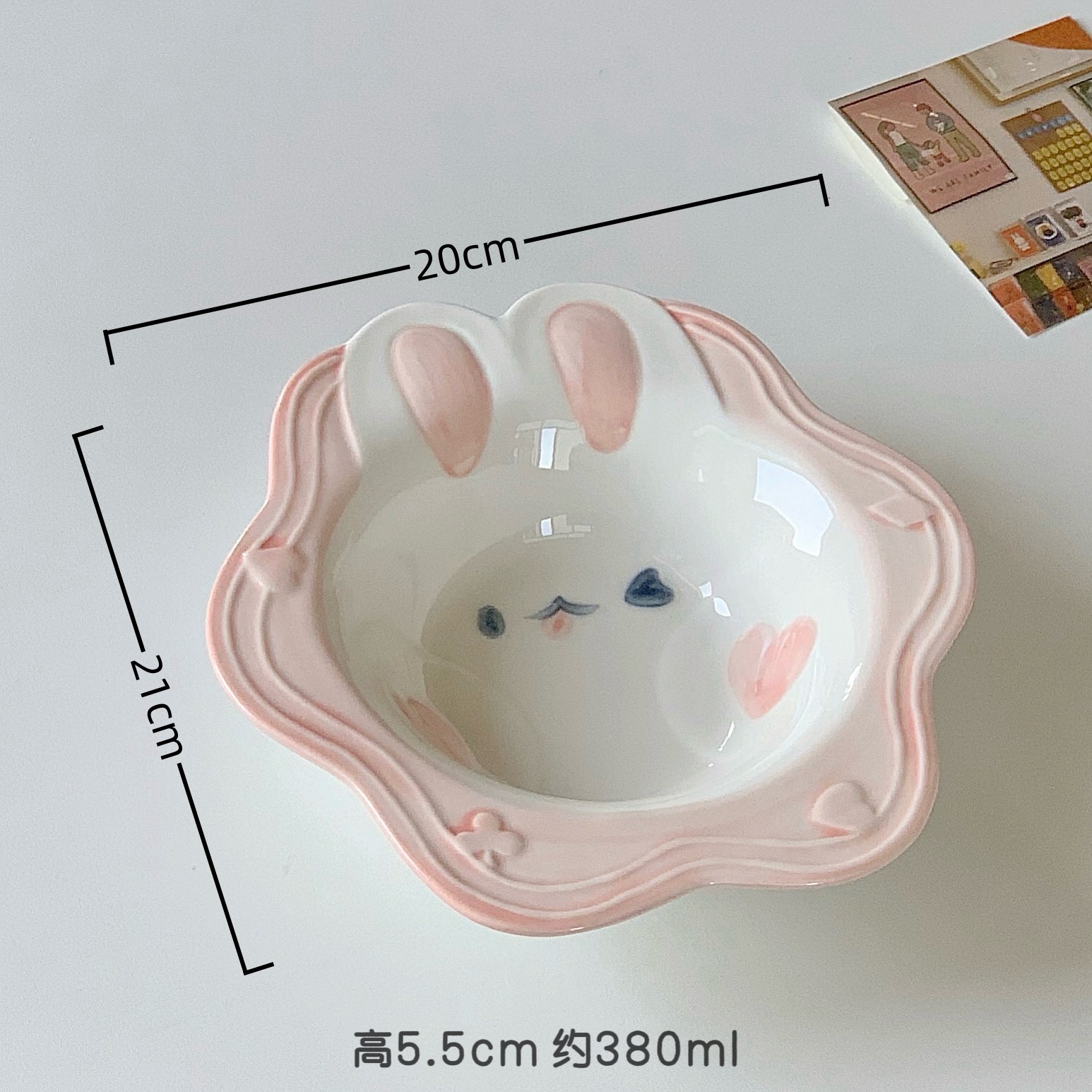 핑크 보보 래빗—샐러드 볼 8inch개