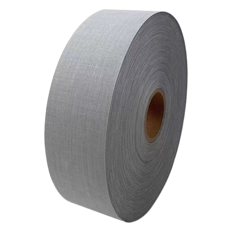 Venta al por mayor TC resaltar tela reflectante brillante plata gris accesorios de ropa tira de tela fluorescente resaltar borde reflectante envoltura de tela