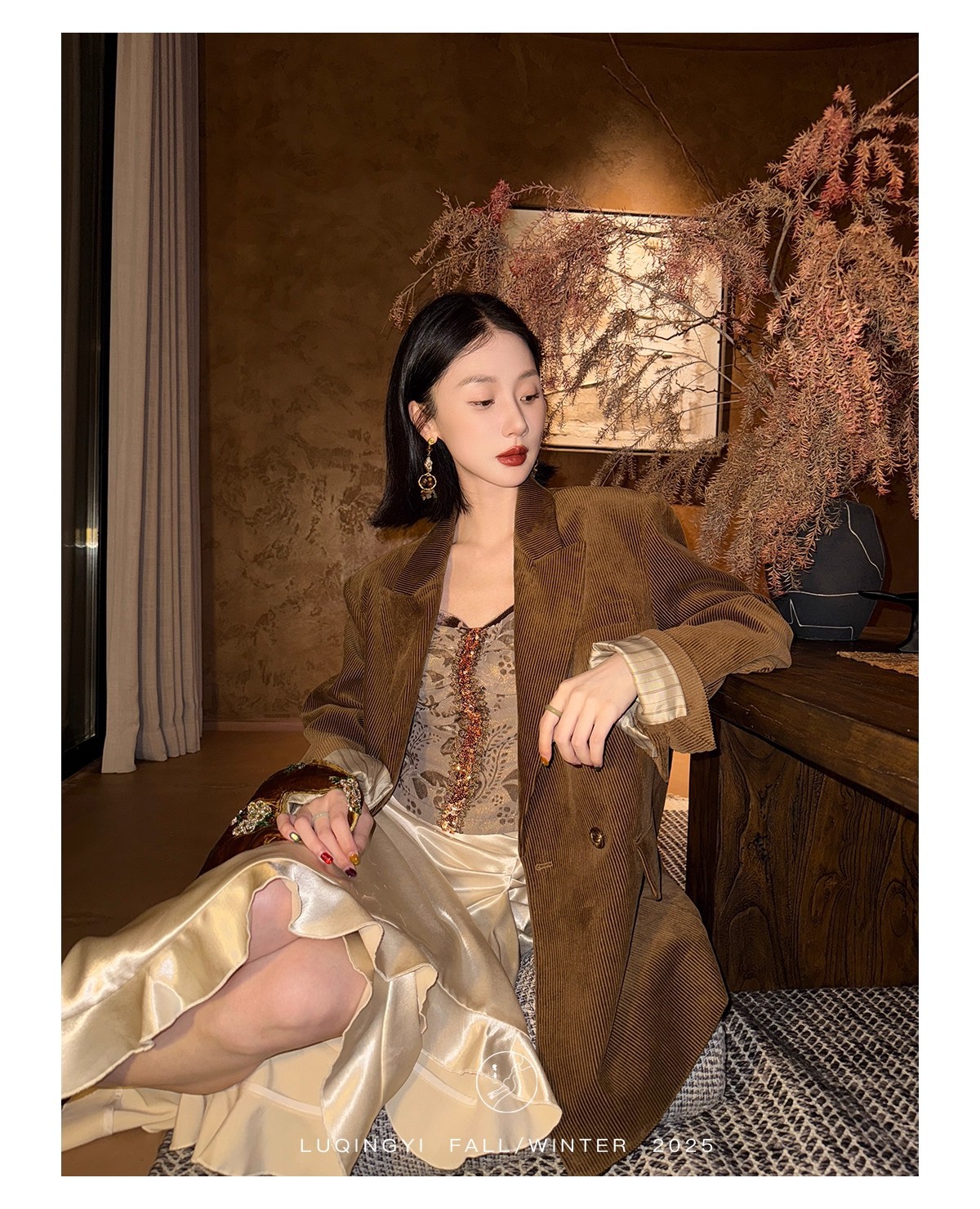 Blazer vintage in velluto a coste donna giacca in cotone_voghion.com
