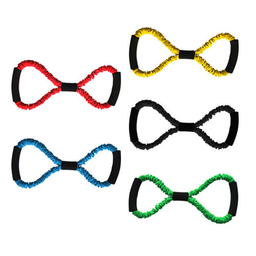 Wholesale yoga auxiliary shoulder opening and back beauty 8-figure tensioner, home office fitness anti-breakage 8-figure tension rope