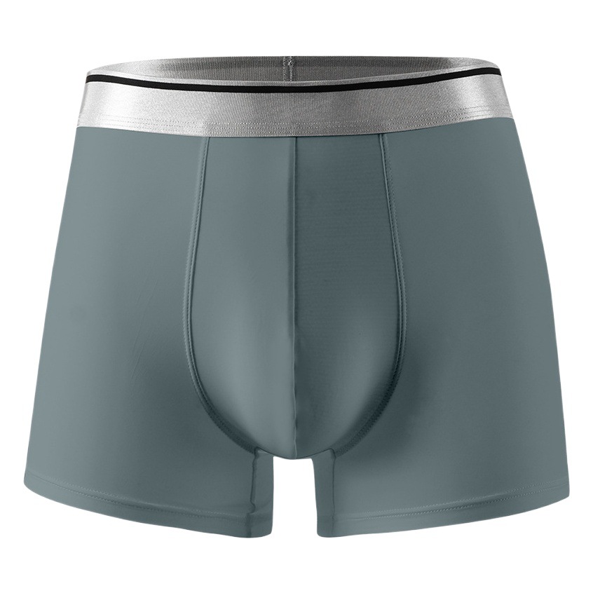 Men's Large Size Underwear Men's Boxer Ice Silk Ultra-Thin Translucent Plus Fat Breathable Boxer Briefs Summer Trend