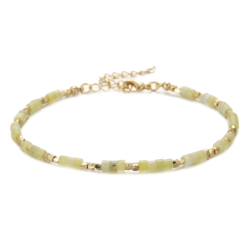 Estilo IG Estilo Simple Geométrico Piedra Natural Cobre Con Cuentas Chapados en oro de 18k Mujeres Pulsera display picture 15