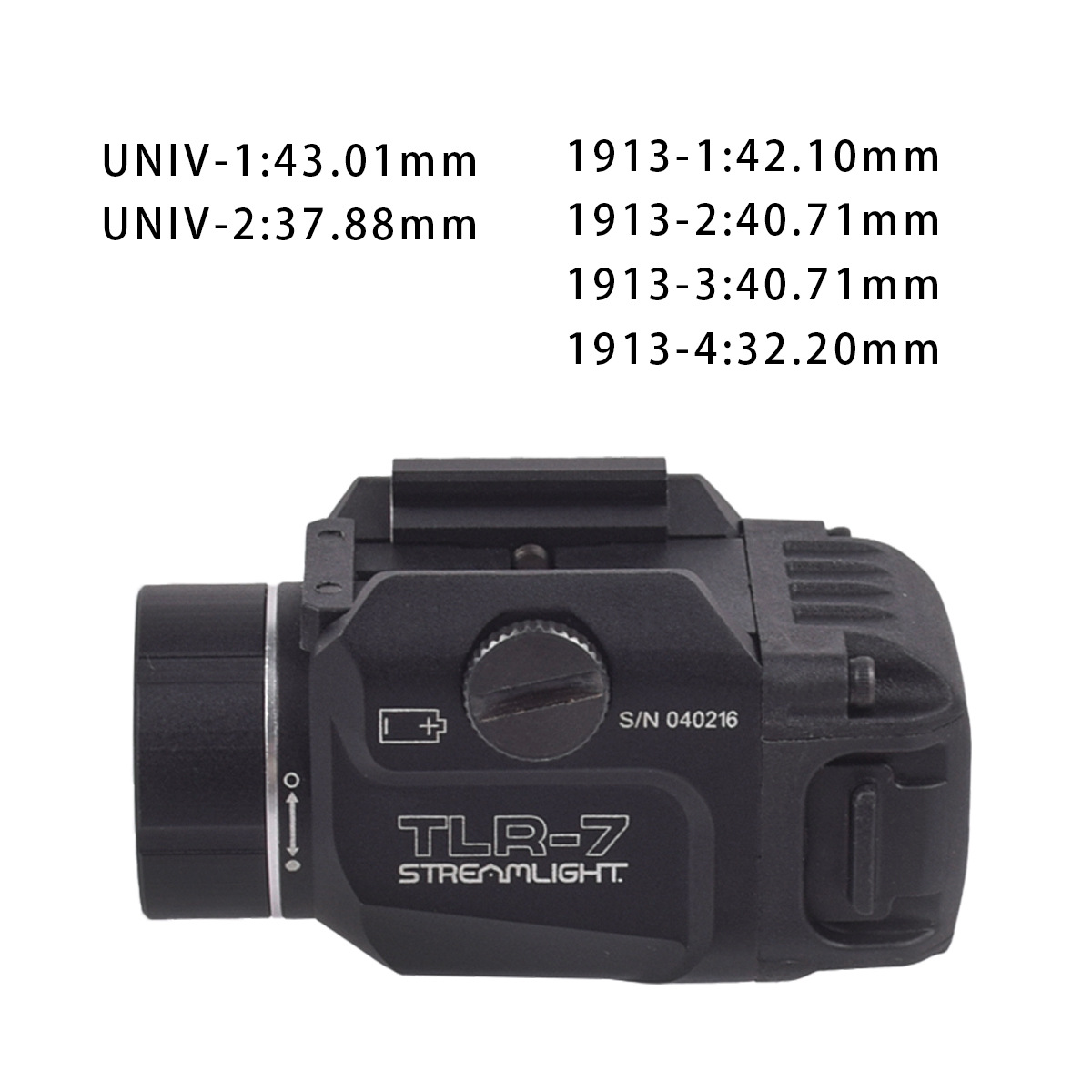 Tlr-7 Strong Light Flashlight Led Strobe Outdoor Lighting Suitable for 20mm Mini Flashlight