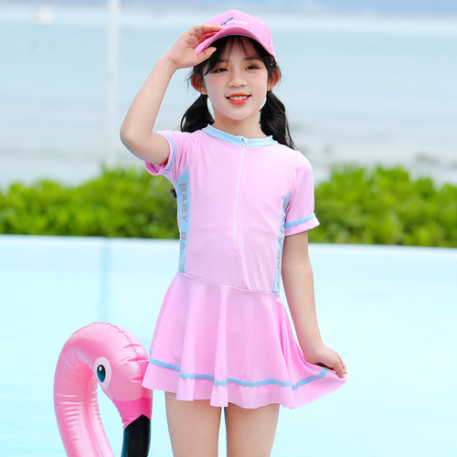 Children's Swimwear Set Professional Training Swimming Pool for Girls Aged 5-9, Stylish Swim Suits Wholesale