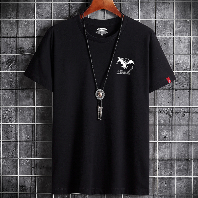 2024 neue Sommer Großhandel Herren Kurzarm T-Shirt Bodenbildung Shirt Herren Rundhals T-Shirt trendiges Paar halbärmeliges Herren T-Shirt_voghion.com