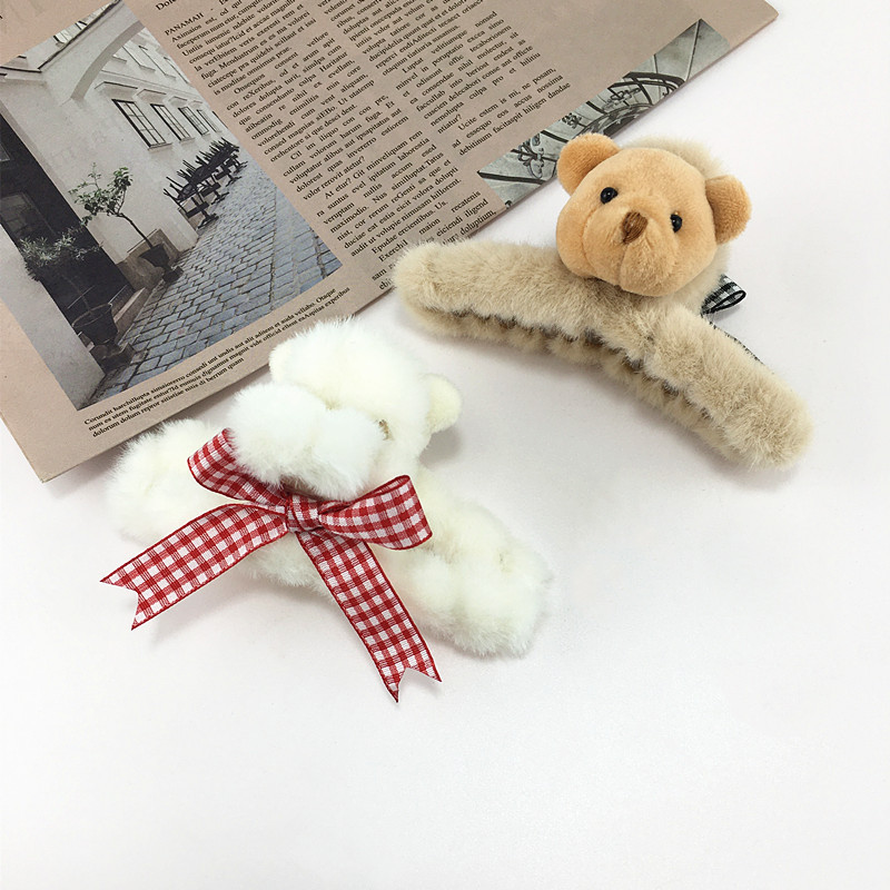 Women's Bear Cartoon Style Cloth Bear Hair Claws display picture 3