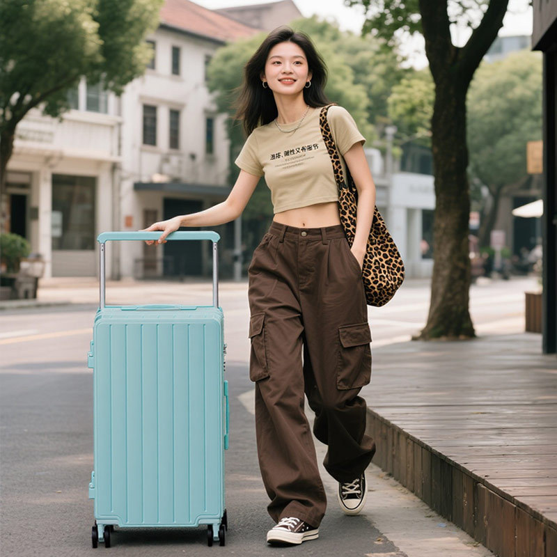 Mk New Explosion-Proof Zipper Suitcase Women's Version Half-Open Trolley Case Internet Celebrity Suitcase Wide Trolley Large Capacity Men's Mk New Explosion-Proof Zipper Suitcase Women's Version Half-Open Trolley Case Internet Celebrity Suitcase Wide Trolley Large Capacity Men's