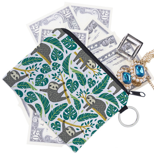  Cross-border New Design Zero Wallet Digital Print Sloth Coin Pouch Multi-functional Key Card Holder Coin Bag