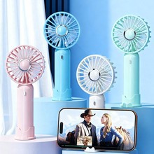 工厂直供高端电镀礼品小风扇充电便携手机支架小风扇