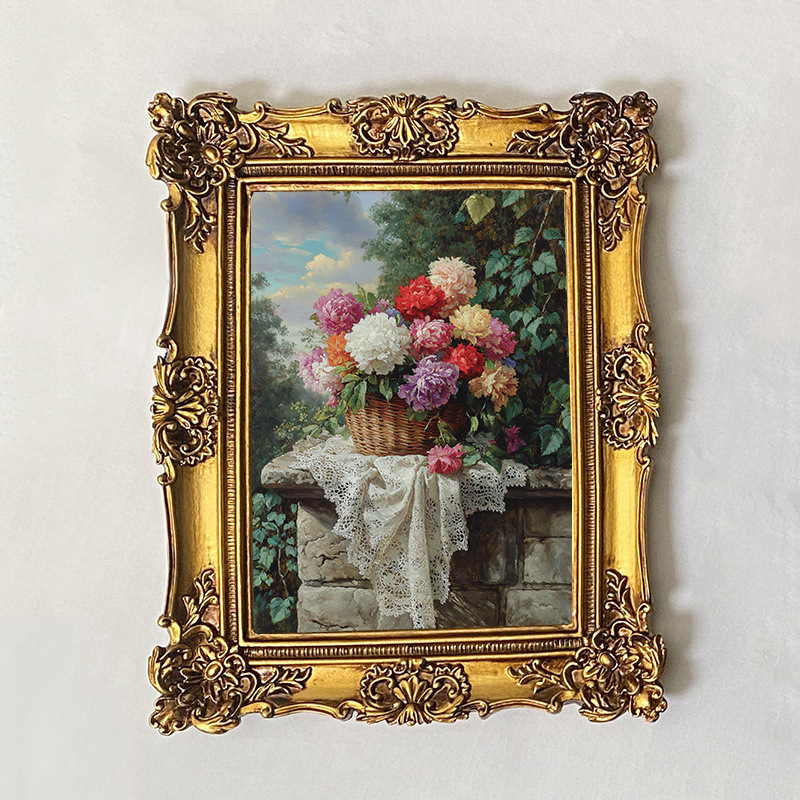 European and American Retro Photo Frame Ornaments, Wall-Mounted Picture Frames, Black Gold-Painted Resin, Wall-Mounted French Soft Decoration Ornaments European and American Retro Photo Frame Ornaments, Wall-Mounted Picture Frames, Black Gold-Painted Resin, Wall-Mounted French Soft Decoration Ornaments