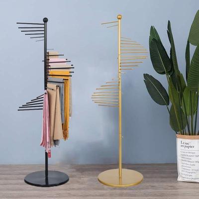 originality golden scarf Shelf to ground Display rack Silk scarf couture trousers Display rack multi-function circular